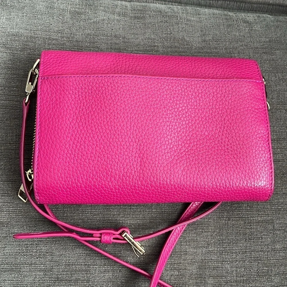 TORY BURCH Bombe fuchsia wallet convertible crossbody/clutch